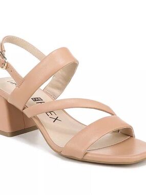 Classic Nude Block Heel Sandals - Size 6